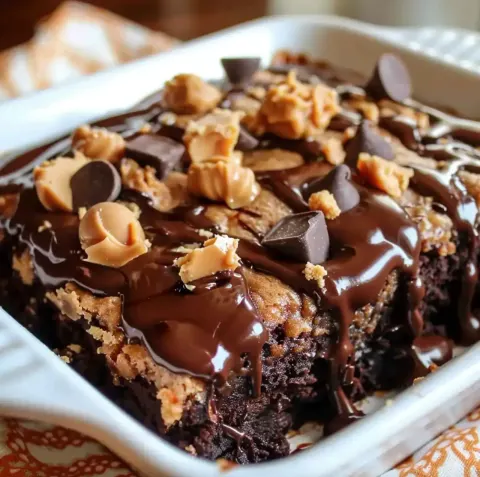 Peanut Butter Cup Dump Cake