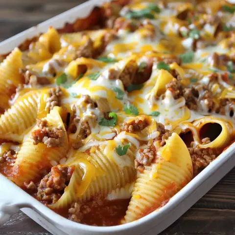 Cheesy Taco Stuffed Pasta Shells