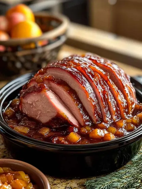 Slow Cooker Amish Christmas Ham