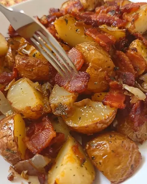 Bacon and Onion Roasted Potatoes