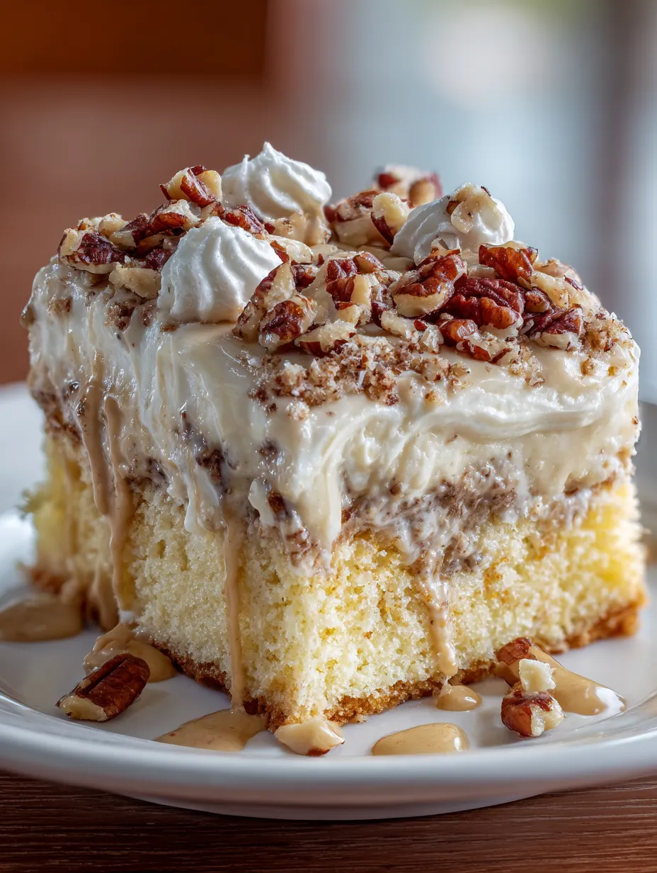 Butter Pecan Praline Poke Cake