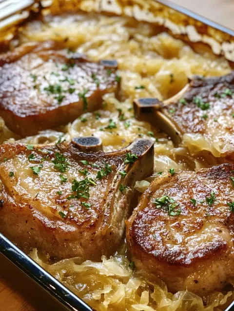 Pork Chop and Sauerkraut Casserole