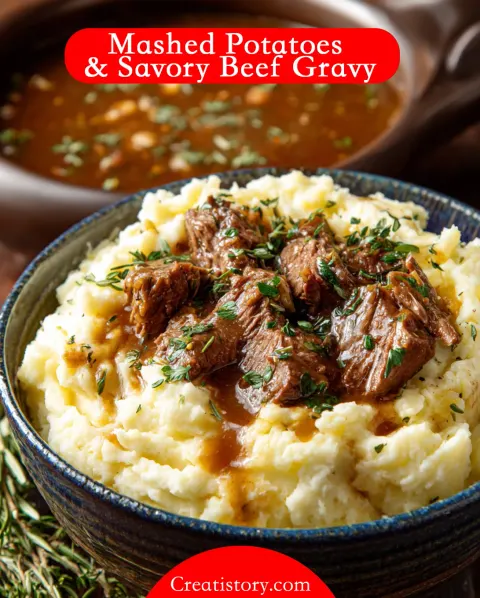 The Viral Mashed Potatoes & Savory Beef Gravy Recipe Everyone’s Talking About