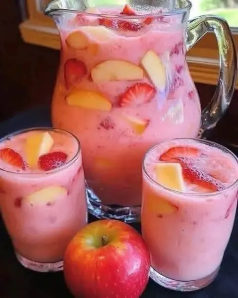 The Ultimate Creamy Strawberry Apple Punch