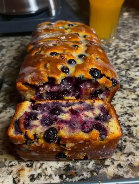 Lemon Blueberry Loaf – Soft, Zesty & Bursting with Fresh Berries 🍋💙