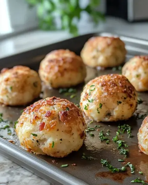 Herb-Infused Baked Potato Balls