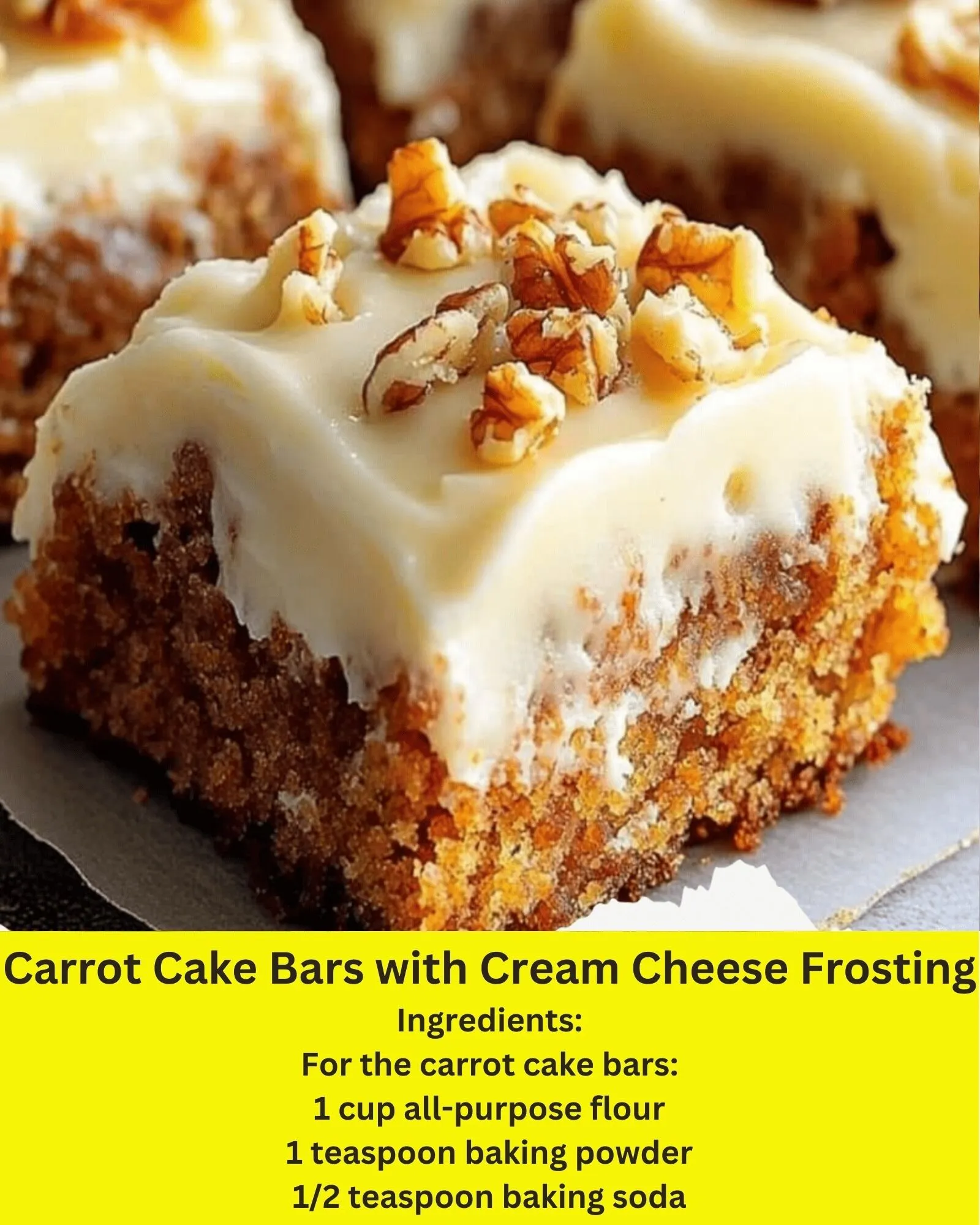 Carrot Cake Bars with Cream Cheese Frosting: Soft, Spiced & Simply Irresistible