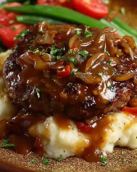 Smothered Hamburger Steak Magic 🍽️ – Juicy, Savory & Comfort-Food Perfection
