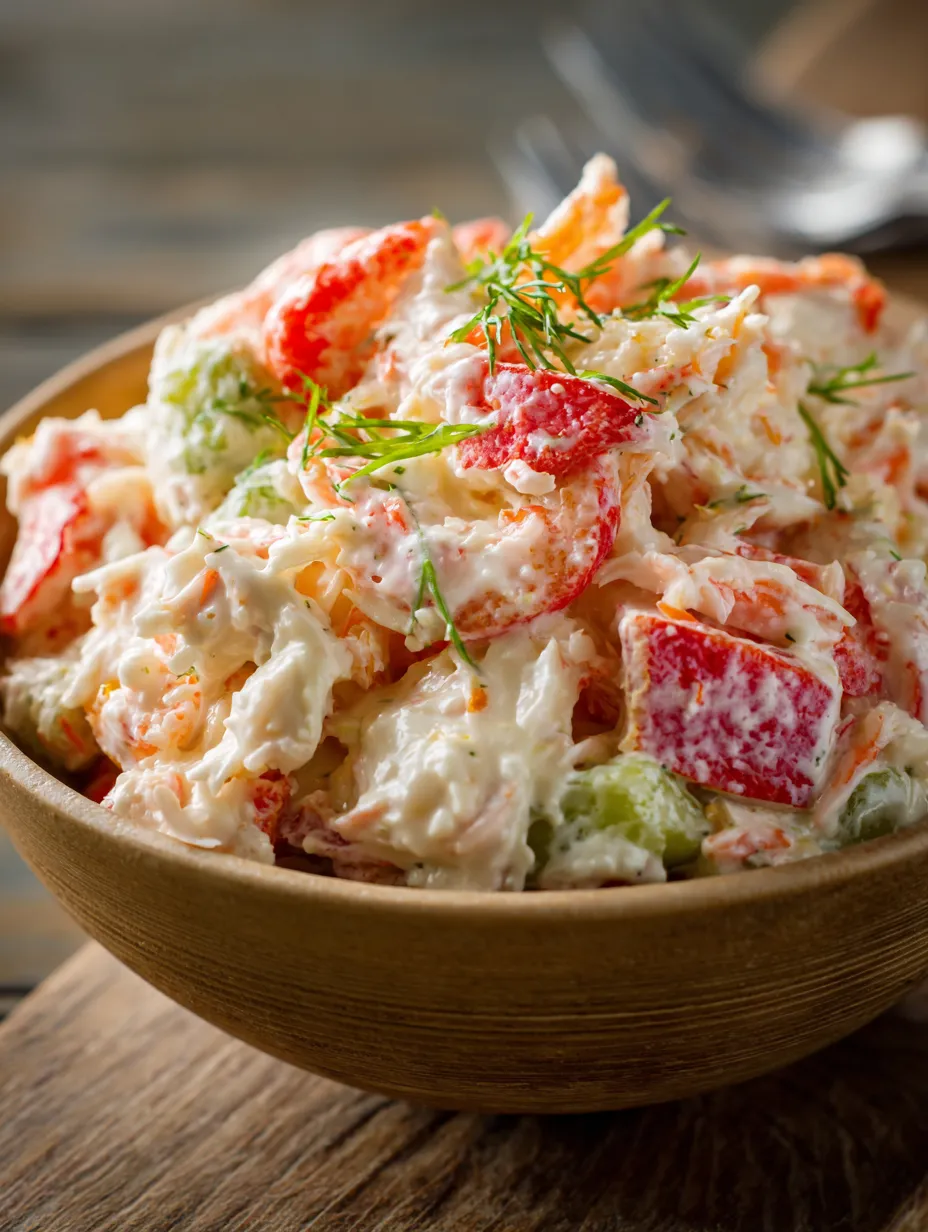 Creamy Seafood Salad with Imitation Crab – Cool, Flavorful & Incredibly Easy 🦀🥗