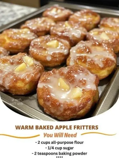 Warm Baked Apple Fritters