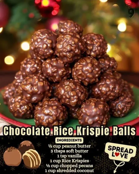 Christmas Chocolate Rice Krispie Balls 🎄