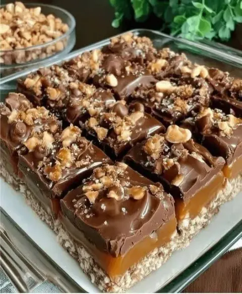 Homemade Crunch Bars with Just 5 Ingredients and No Baking Required!