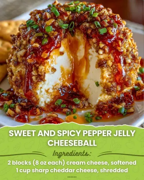 Sweet and Spicy Pepper Jelly Cheeseball