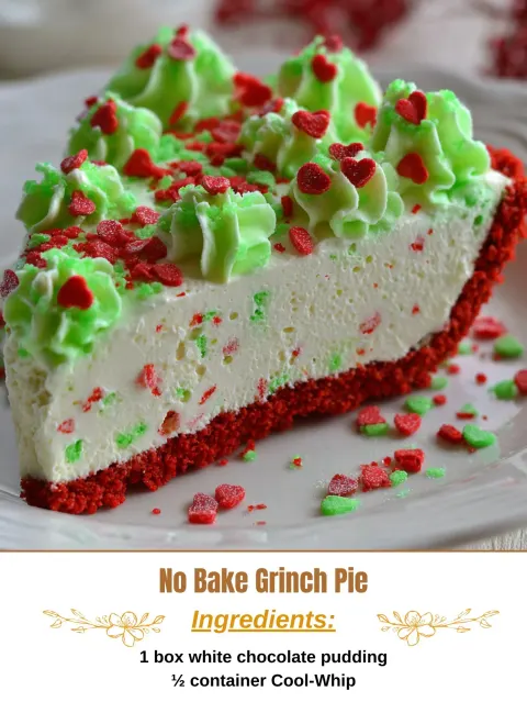 No Bake Grinch Pie