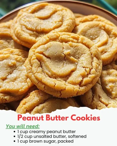 Thick and Chewy Peanut Butter Cookies