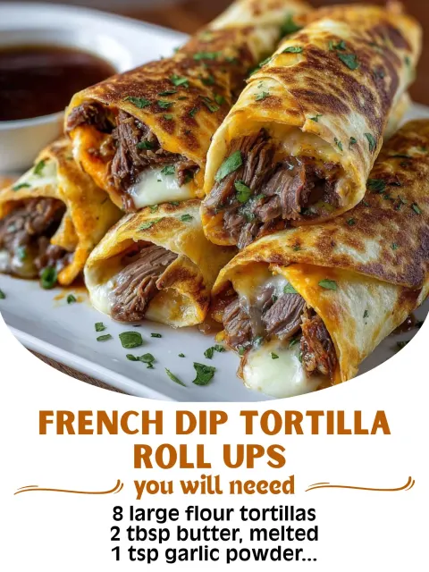 French Dip Tortilla Roll Ups – Savory, Melty & Perfectly Dippable!