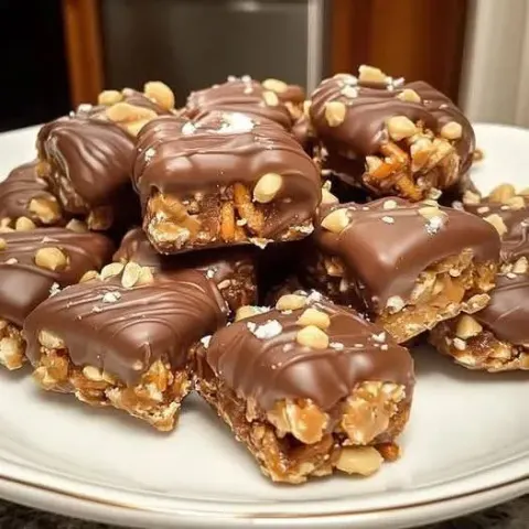 No-Bake Peanut Butter Pretzel Clusters