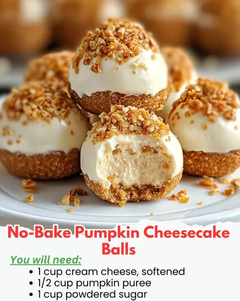 No-Bake Pumpkin Cheesecake Balls