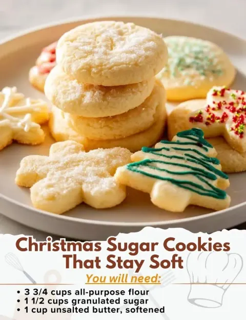 Christmas Sugar Cookies That Stay Soft
