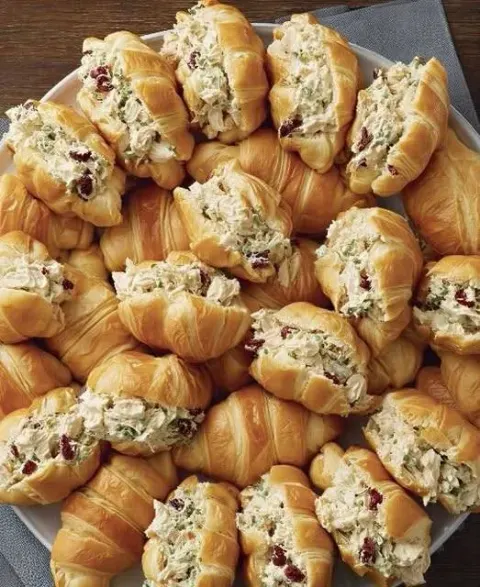 Mini Chicken Salad Croissant Sandwiches: Bite-Sized, But Full of Flavor