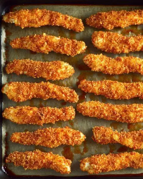 Oven-Baked Spicy Panko Chicken Strips