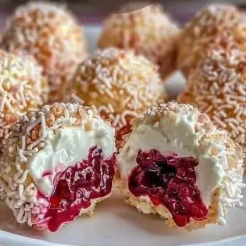 Cream and Berry-Filled Pastry Balls: A Sweet Delight You Can Make at Home
