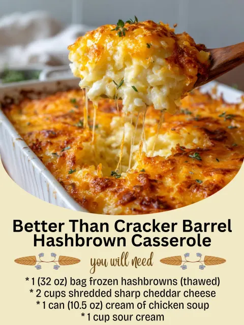 🥔 Better Than Cracker Barrel Hashbrown Casserole 🔥✨