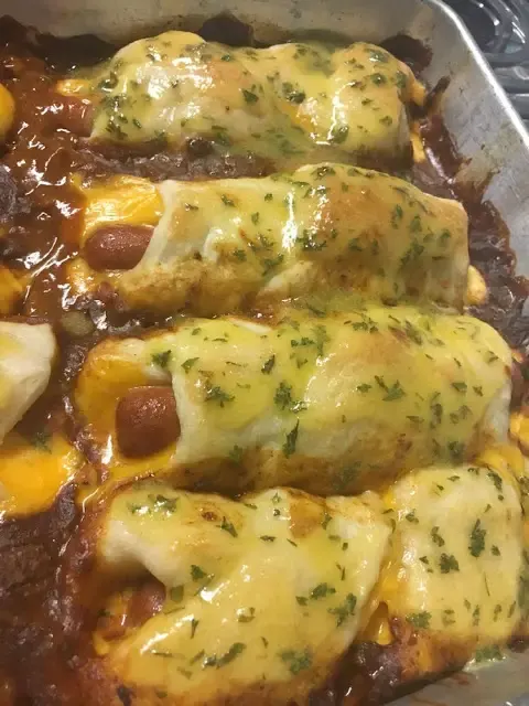 🌭 Chili Cheese Dog Bake 🧀🔥