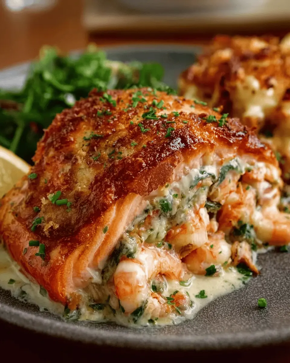 Crab & Shrimp Stuffed Salmon: A Juicy Gourmet Delight at Home