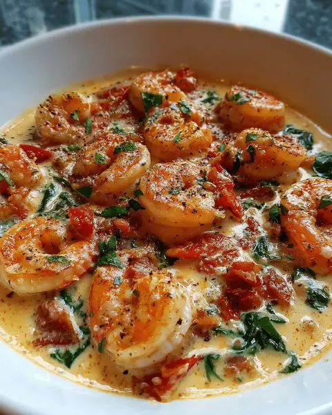 Creamy Tuscan Shrimp with Turkey Bacon: A Delightfully Indulgent Recipe