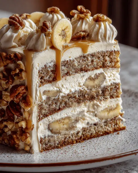 Heavenly Banana Walnut Cream Cake: An Indulgent Family Treat