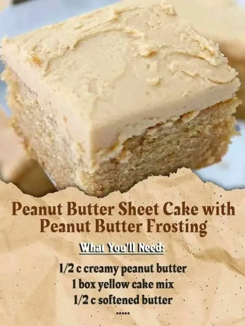 Peanut Butter Sheet Cake with Peanut Butter Frosting (Ultra-Moist, Rich & Crowd-Pleasing)