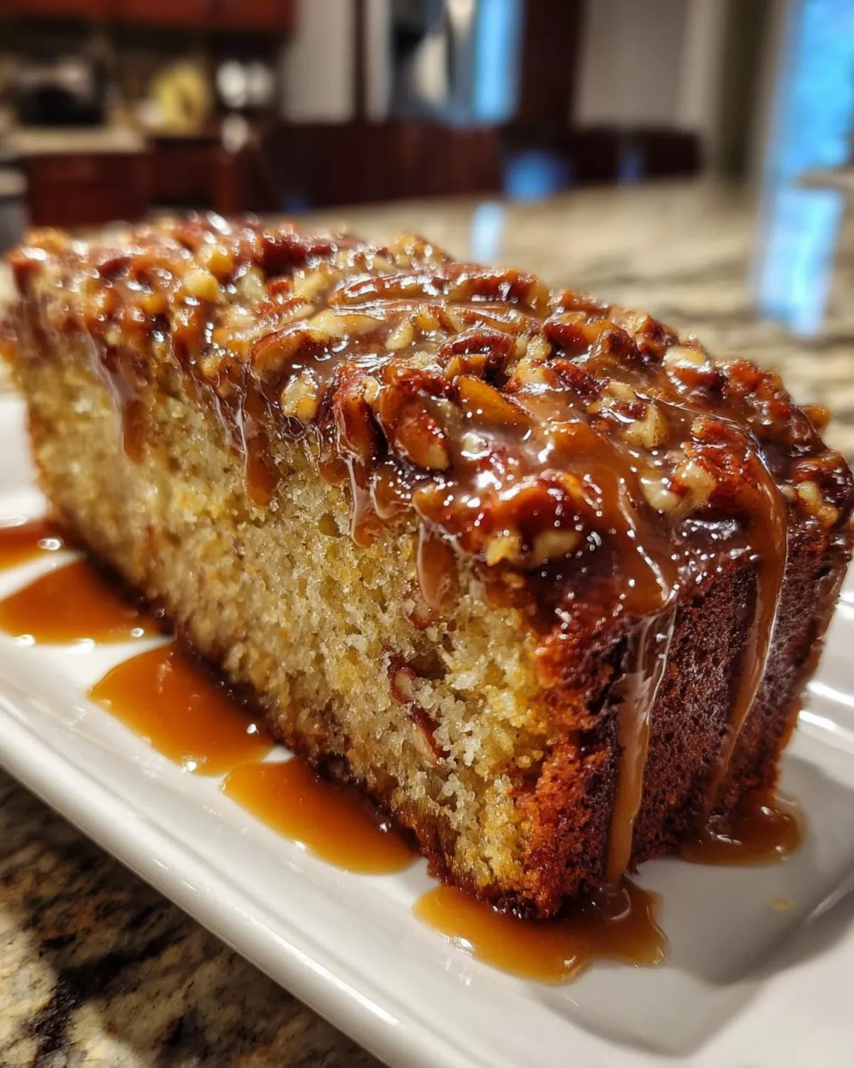 Southern Butter Pecan Cake with Caramel Drizzle (Moist, Buttery & Irresistible)
