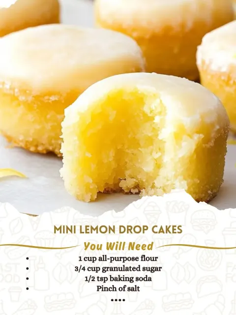 Mini Lemon Drop Cakes (Bright, Zesty & Perfectly Sweet)