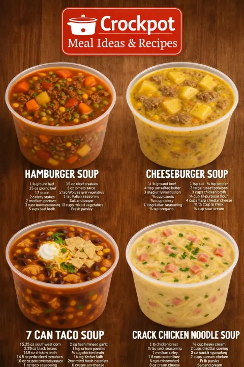 4 cozy crockpot soups
