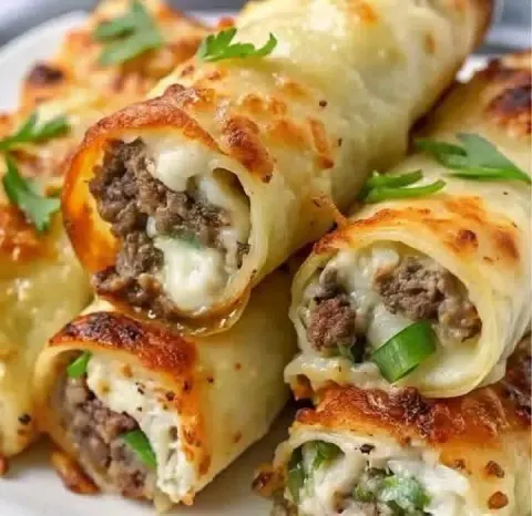 Keto Philly Cheesesteak Roll Ups