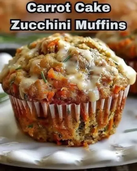 Carrot Cake Zucchini Muffins