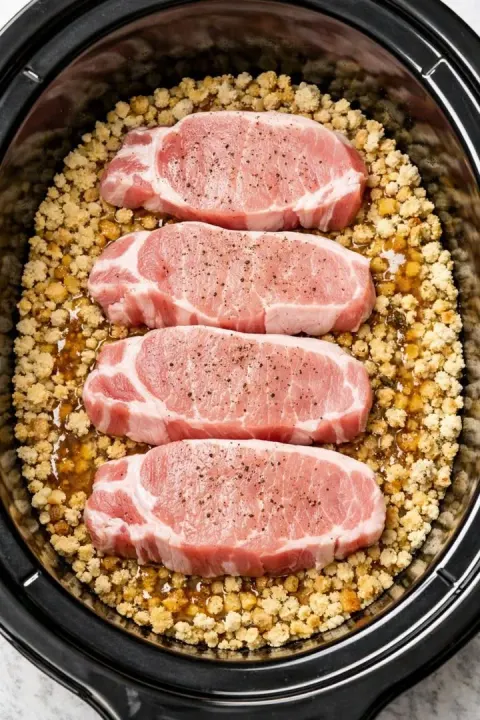 Slow Cooker 3-Ingredient Creamy Pork Chops