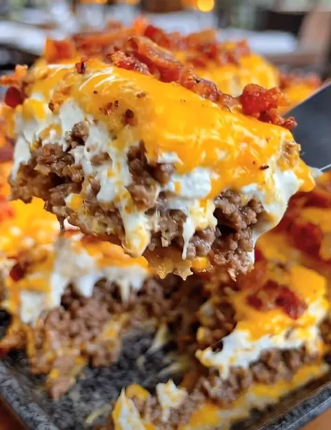Bacon Cheeseburger Sheet Pan Lasagna