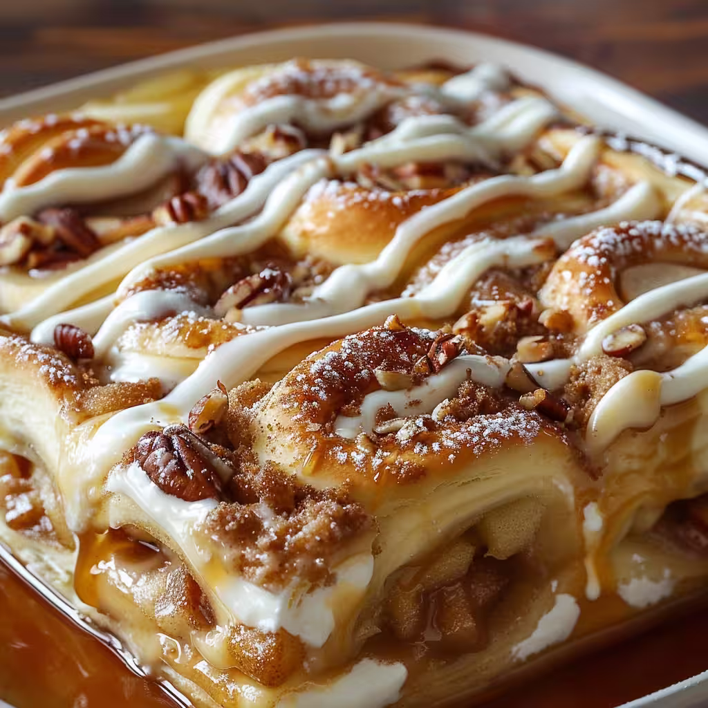 Cinnamon Roll Apple Lasagna: The Ultimate Breakfast Casserole Innovation Masterpiece with Cream Cheese Excellence