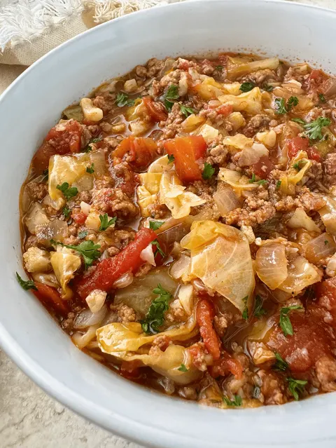 Slow Cooker Unstuffed Cabbage Rolls