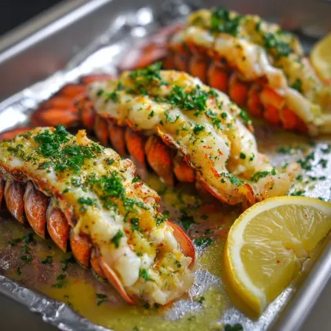 Lemon Herb Butter Lobster Tails