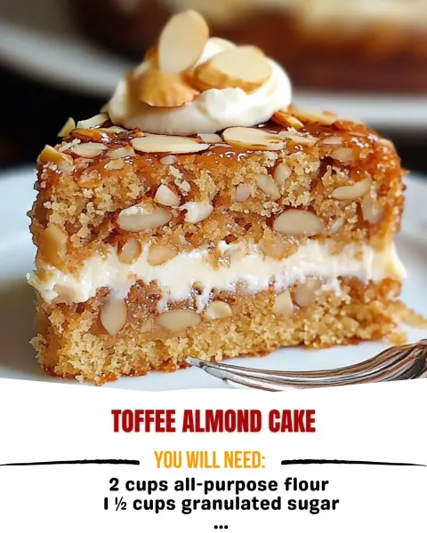 Toffee Almond Cake