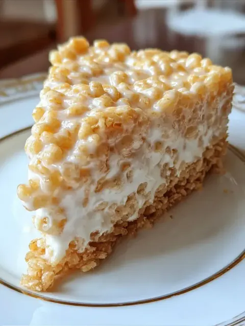 Rice Krispy Treat No-Bake Cheesecake 🍚