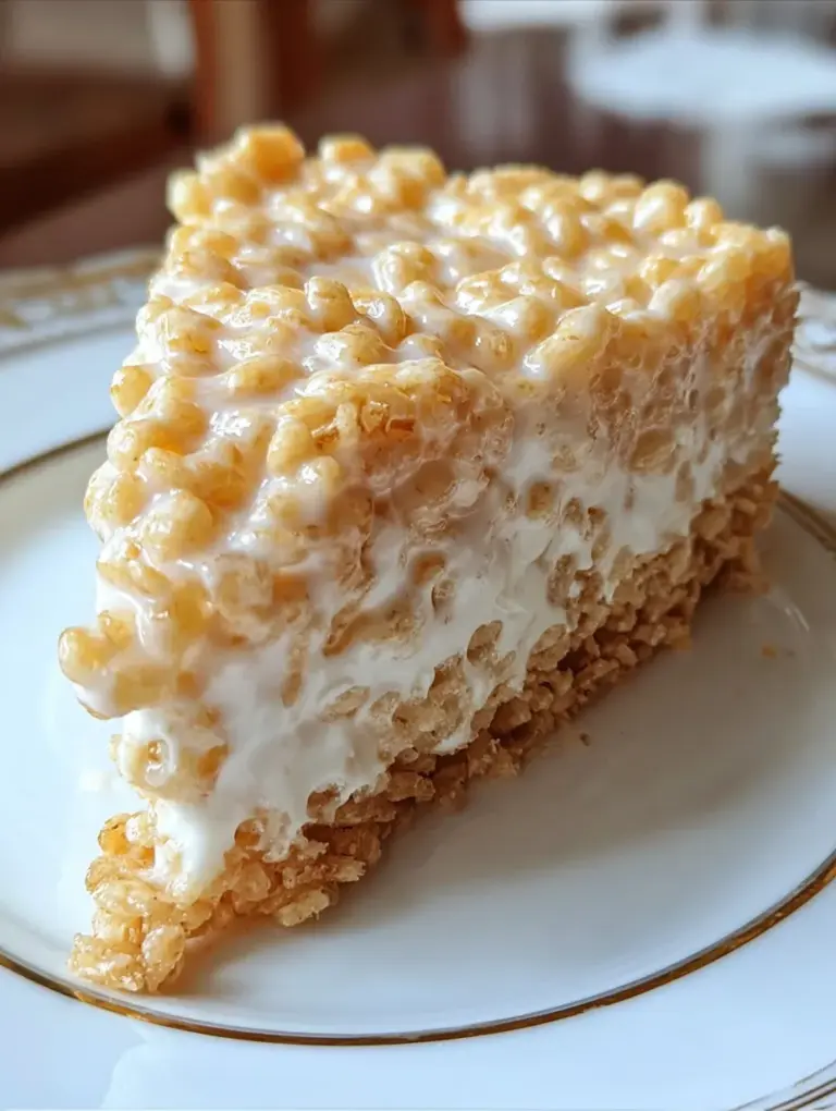 Rice Krispy Treat No-Bake Cheesecake 🍚