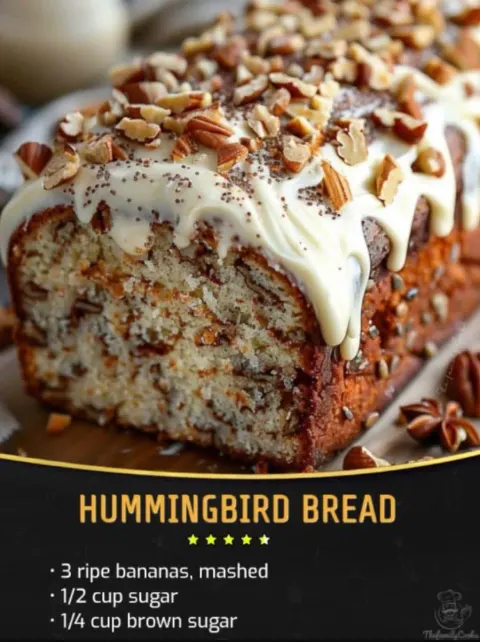 Hummingbird Bread Recipe with Cream Cheese Frosting