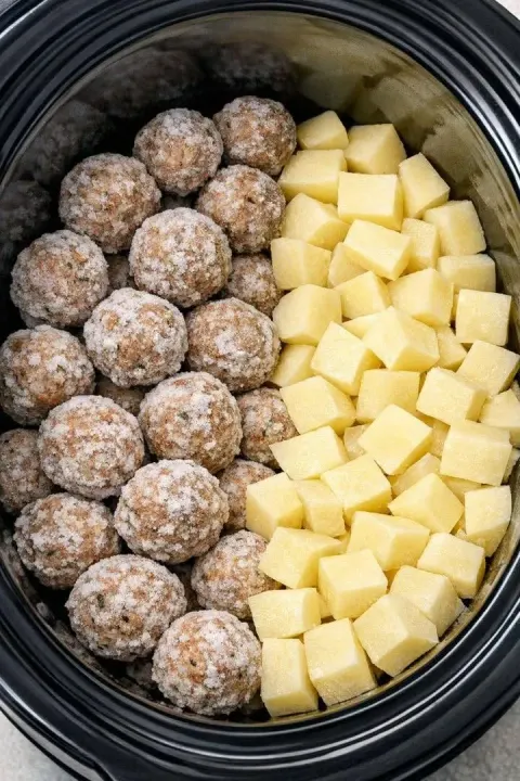 Slow Cooker Meatball and Potato Stew: The Cozy, Hearty Meal That Cooks Itself
