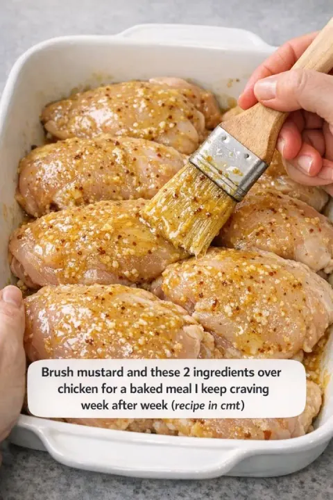 Easy 3-Ingredient Oven-Baked Honey Mustard Chicken