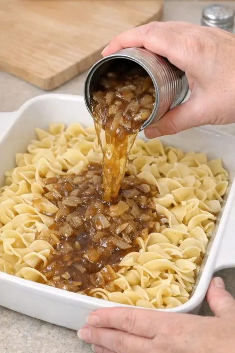 Oven-Baked Amish French Onion Noodles