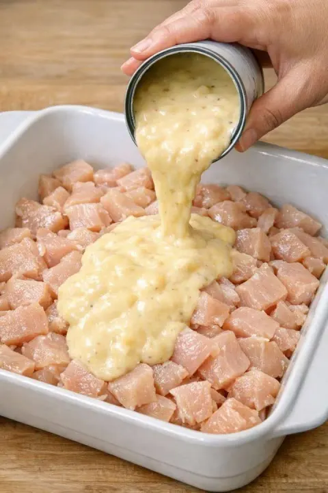5-Ingredient Amish Chicken Noodle Bake